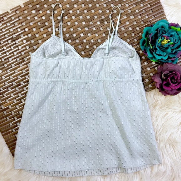 The Limited Cotton Sparkle Camisole - Green Sz Med - Picture 4 of 9